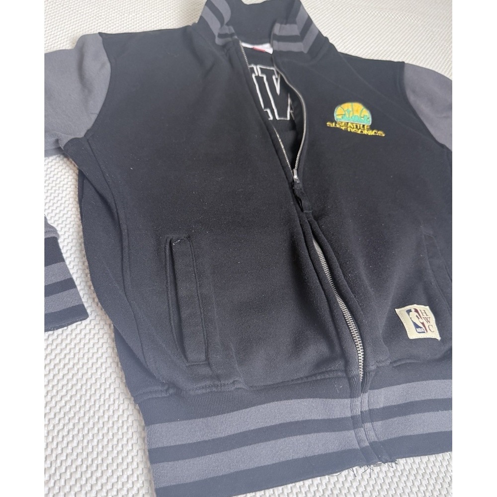 Mitchell & Ness Seattle SuperSonics Full Zip Jacket Men's Black Gray NBA - Picture 3 of 7